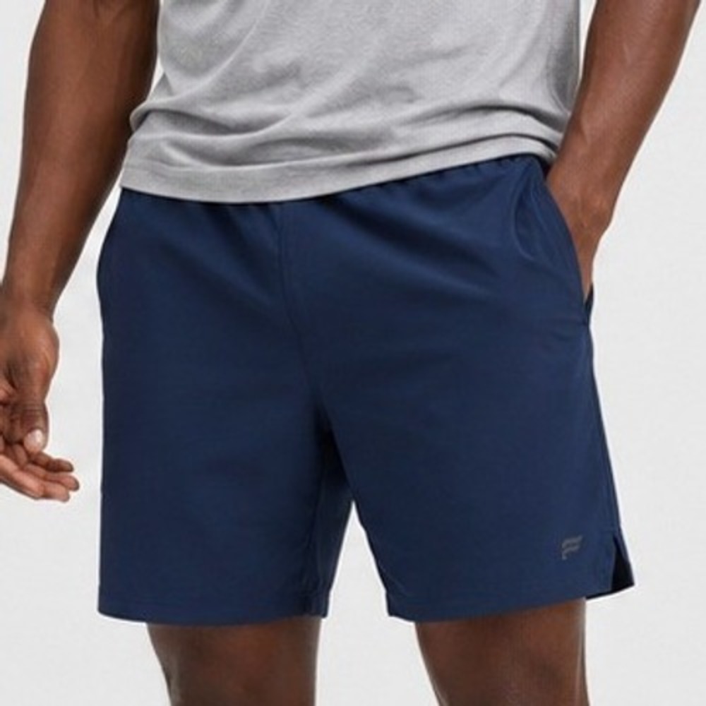 Fabletics Fundamental Shorts Mens L Navy Blue Lined Athletic Gym Training 7in